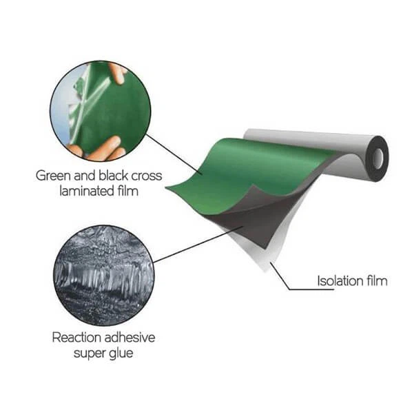 Membrana impermeable autoadhesiva de betún modificado con película de PE